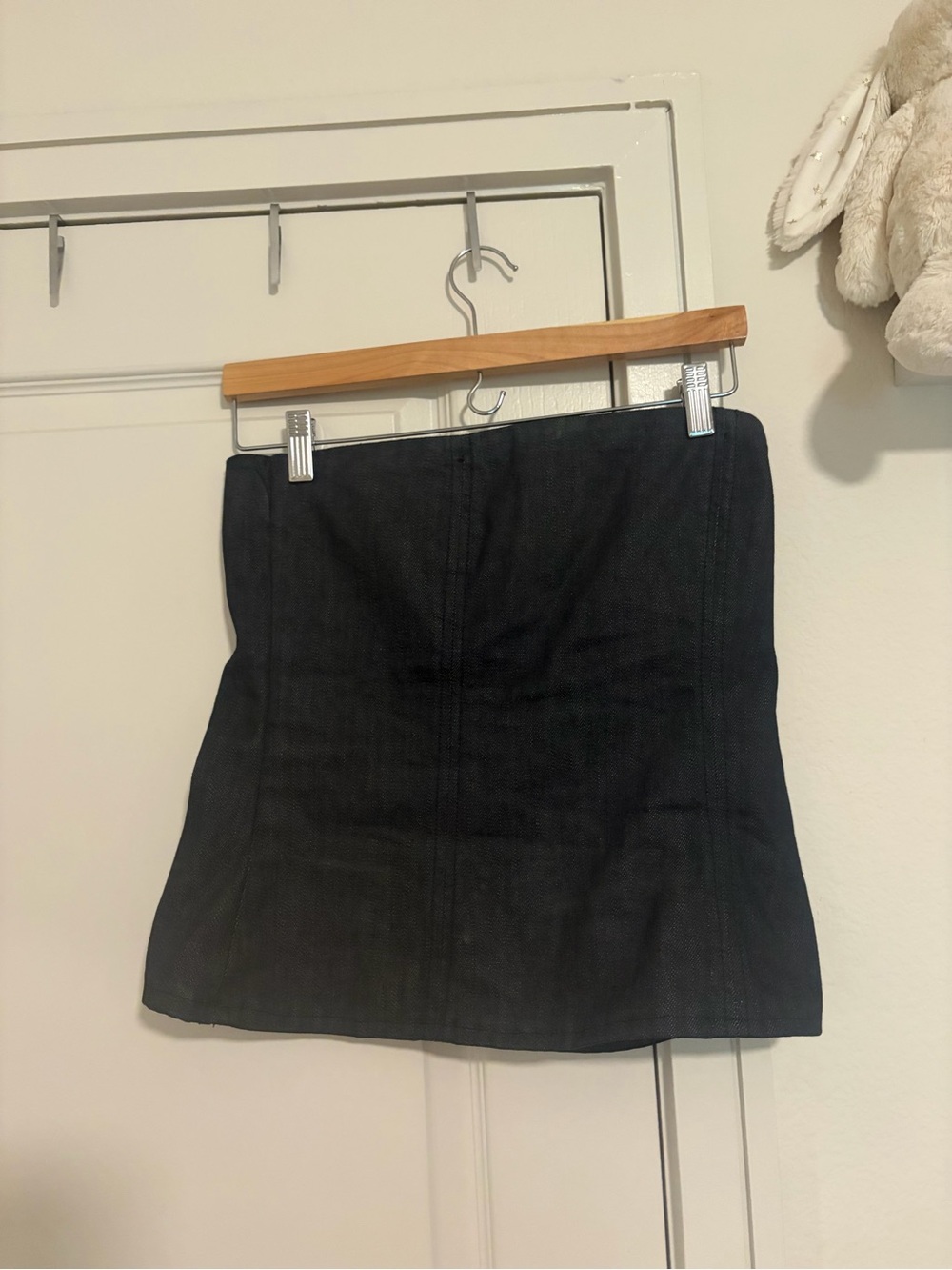 Zara Black Denim Mini Skirt
